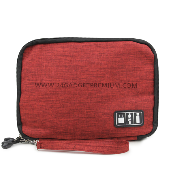 กระเป๋าเก็บสายชาร์จและอุปกรณ์ไอที สองช่องซิป 2tone (Grid IT Bag)