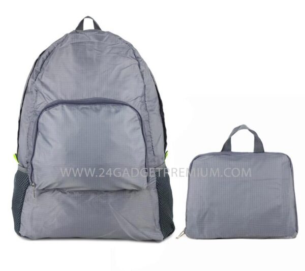 กระเป๋าเป้พับเก็บได้ สีพื้น (Folding Rusksack)