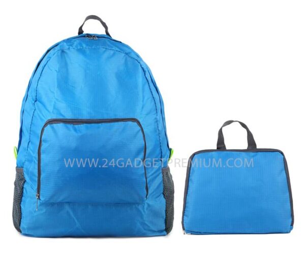 กระเป๋าเป้พับเก็บได้ สีพื้น (Folding Rusksack)