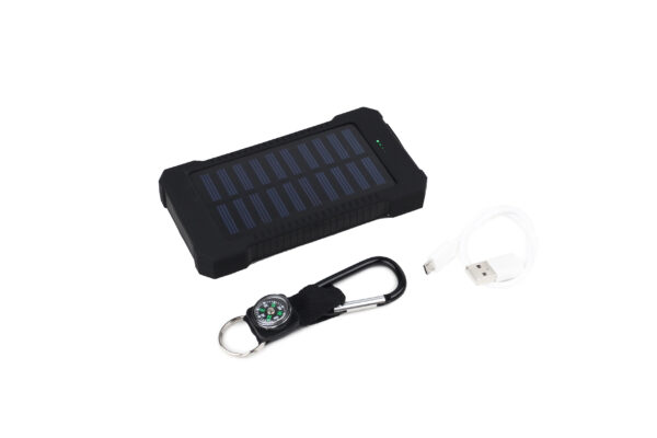 พาวเวอร์แบงค์ชาร์จแสงอาทิตย์+พร้อมเข็มทิศ (Solar Charger Power Bank) 