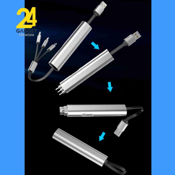 สายชาร์จ USB 3 หัว (Micro USB / Lightning for IOS/ Type-C  )